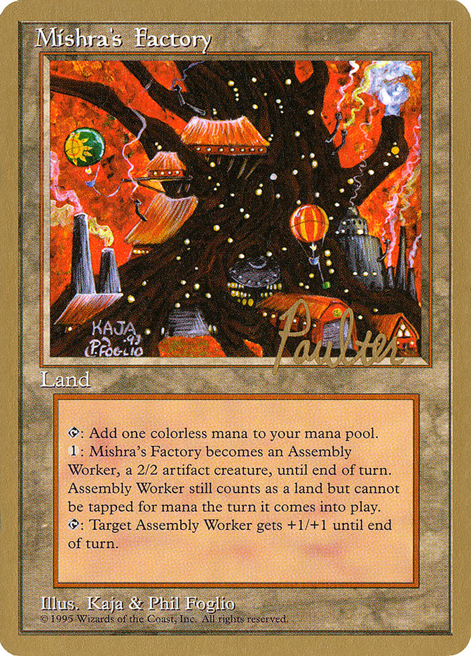 Mishra's Factory (Preston Poulter) [Pro Tour Collector Set] MTG Single Magic: The Gathering    | Red Claw Gaming