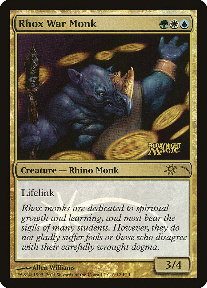Rhox War Monk [Friday Night Magic 2011] MTG Single Magic: The Gathering    | Red Claw Gaming
