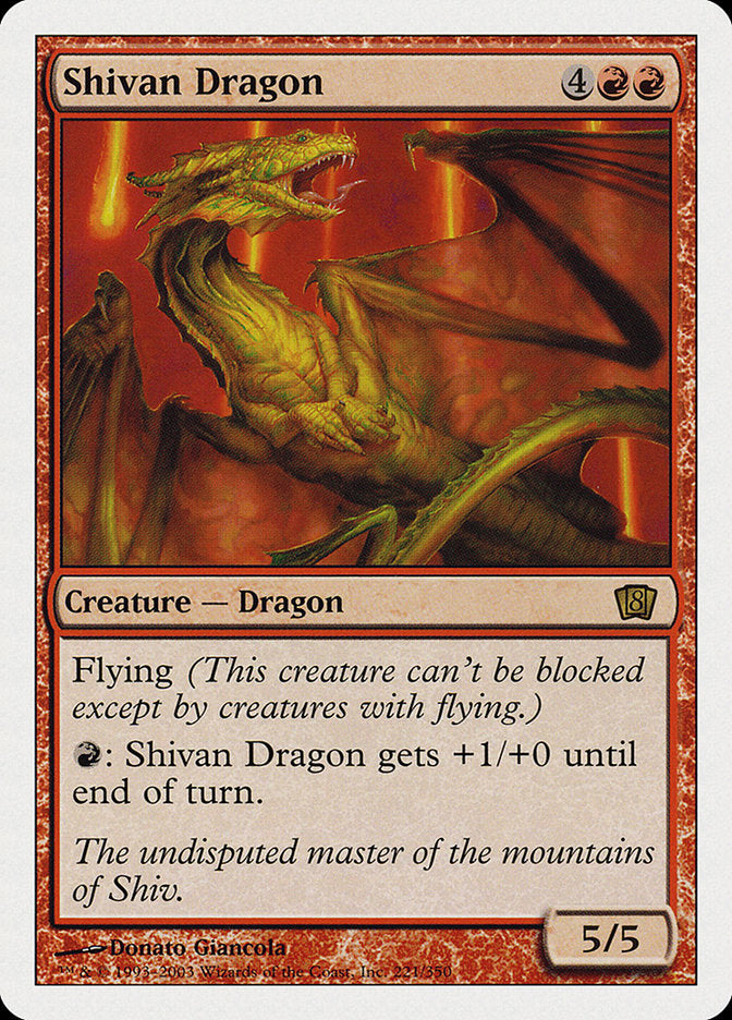 Shivan Dragon [Eighth Edition] MTG Single Magic: The Gathering    | Red Claw Gaming