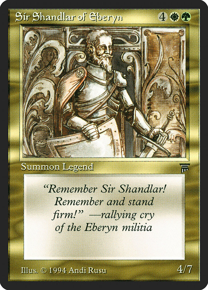 Sir Shandlar of Eberyn [Legends] MTG Single Magic: The Gathering    | Red Claw Gaming