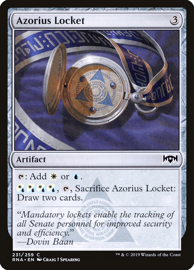 Azorius Locket [Ravnica Allegiance] MTG Single Magic: The Gathering    | Red Claw Gaming