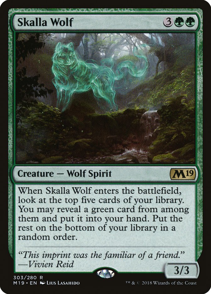 Skalla Wolf [Core Set 2019] MTG Single Magic: The Gathering    | Red Claw Gaming