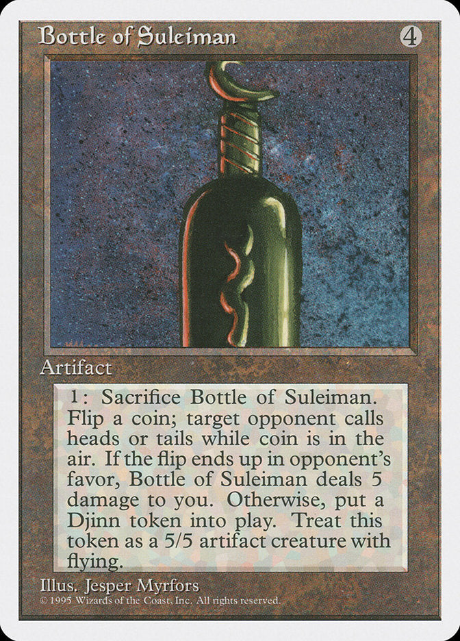Bottle of Suleiman [Fourth Edition] MTG Single Magic: The Gathering    | Red Claw Gaming