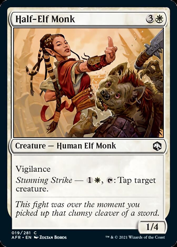 Half-Elf Monk [Dungeons & Dragons: Adventures in the Forgotten Realms] MTG Single Magic: The Gathering    | Red Claw Gaming