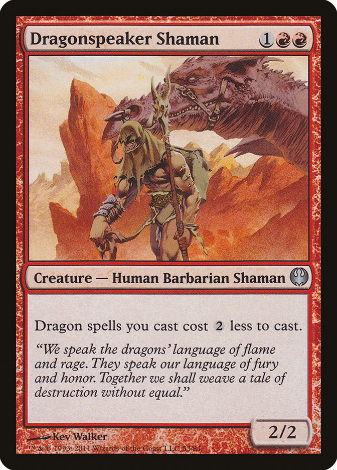 Dragonspeaker Shaman [Duel Decks: Knights vs. Dragons] MTG Single Magic: The Gathering    | Red Claw Gaming