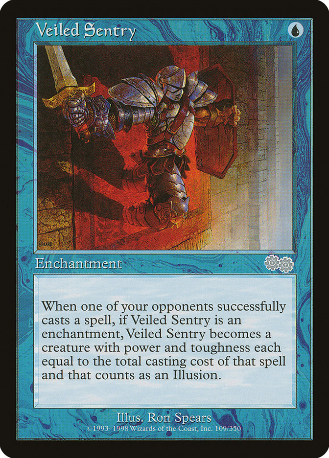 Veiled Sentry [Urza's Saga] MTG Single Magic: The Gathering    | Red Claw Gaming