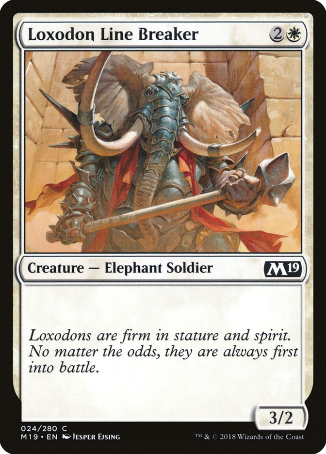 Loxodon Line Breaker [Core Set 2019] MTG Single Magic: The Gathering    | Red Claw Gaming