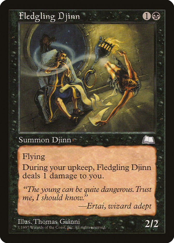 Fledgling Djinn [Weatherlight] MTG Single Magic: The Gathering    | Red Claw Gaming