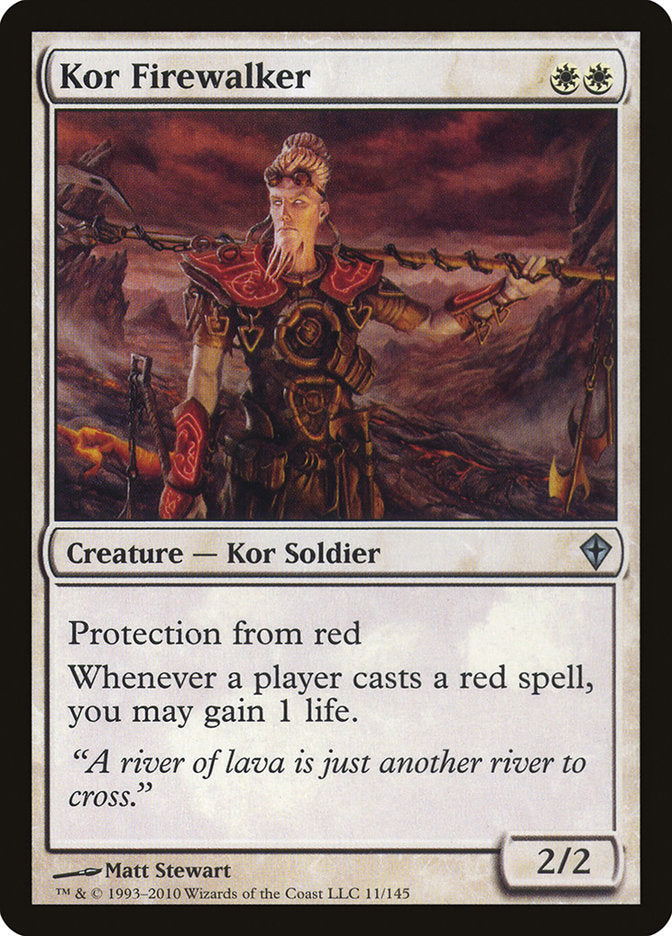 Kor Firewalker [Worldwake] MTG Single Magic: The Gathering    | Red Claw Gaming