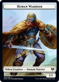 Human Warrior // Tibalt, Cosmic Impostor Emblem Double-Sided Token [Kaldheim Tokens] MTG Single Magic: The Gathering    | Red Claw Gaming