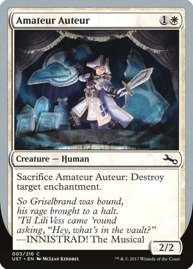 Amateur Auteur (INNISTRAD! The Musical) [Unstable] MTG Single Magic: The Gathering    | Red Claw Gaming