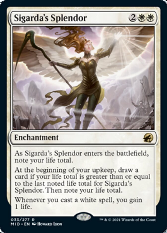 Sigarda's Splendor [Innistrad: Midnight Hunt] MTG Single Magic: The Gathering    | Red Claw Gaming