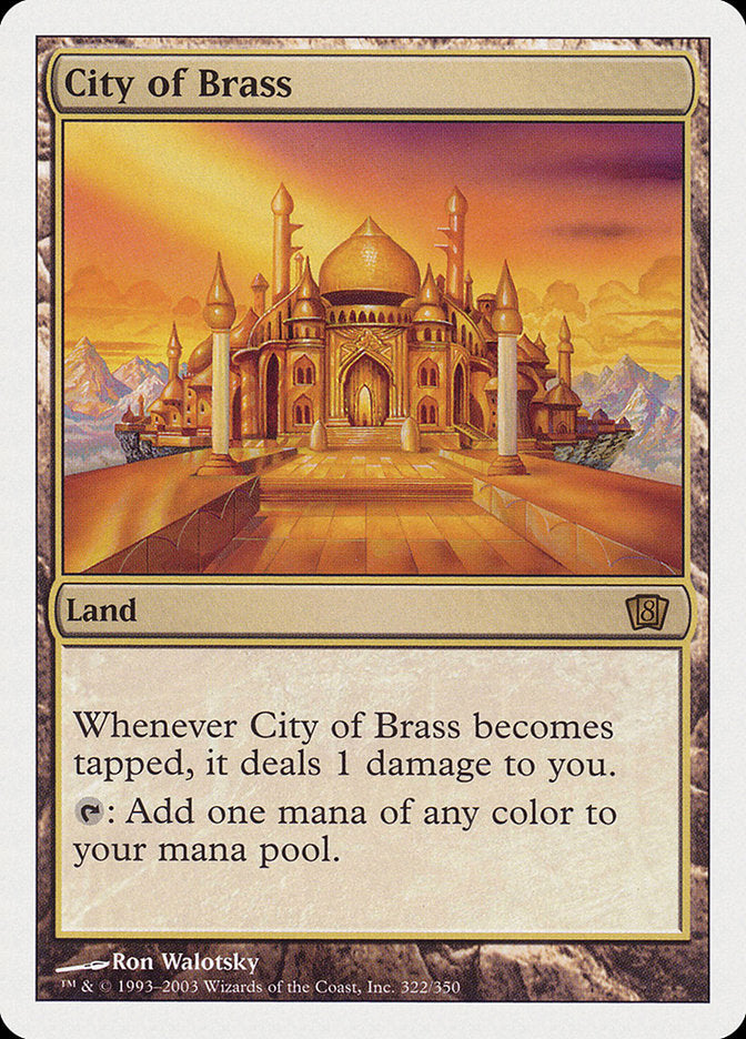 City of Brass [Eighth Edition] MTG Single Magic: The Gathering    | Red Claw Gaming