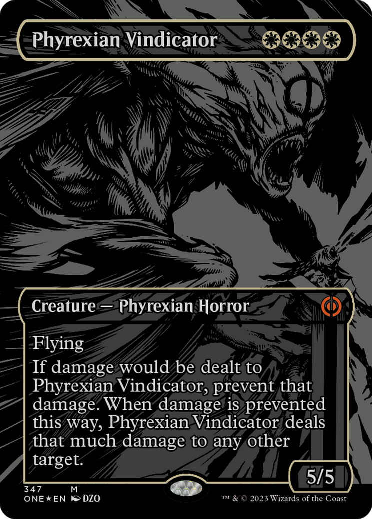 Phyrexian Vindicator (Oil Slick Raised Foil) [Phyrexia: All Will Be One] MTG Single Magic: The Gathering    | Red Claw Gaming