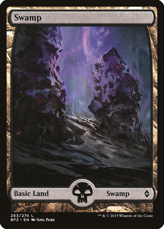 Swamp (263) (Full Art) [Battle for Zendikar] MTG Single Magic: The Gathering    | Red Claw Gaming