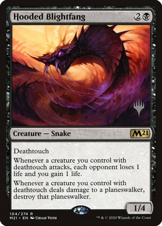 Hooded Blightfang (Promo Pack) [Core Set 2021 Promos] MTG Single Magic: The Gathering    | Red Claw Gaming