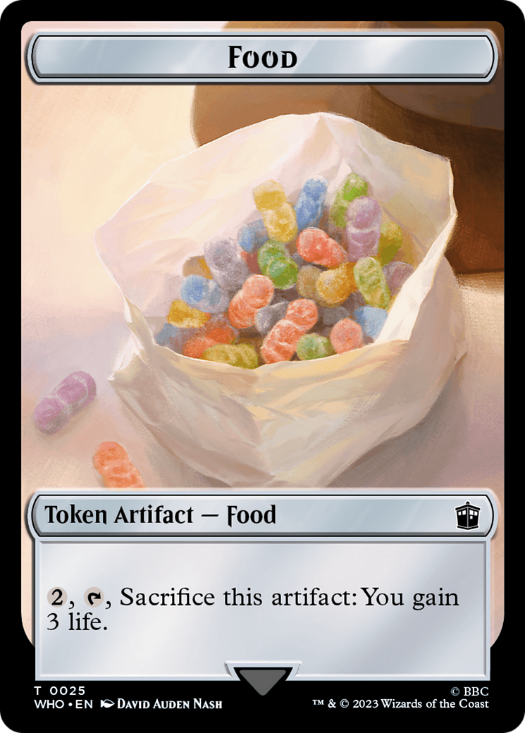 Alien // Food (0025) Double-Sided Token [Doctor Who Tokens] MTG Single Magic: The Gathering    | Red Claw Gaming