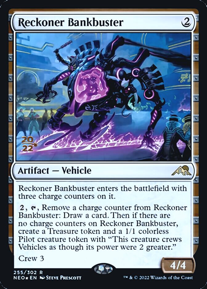 Reckoner Bankbuster [Kamigawa: Neon Dynasty Prerelease Promos] MTG Single Magic: The Gathering    | Red Claw Gaming