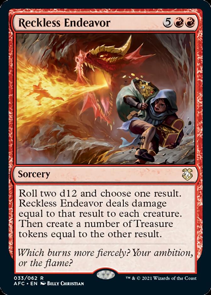 Reckless Endeavor [Dungeons & Dragons: Adventures in the Forgotten Realms Commander] MTG Single Magic: The Gathering    | Red Claw Gaming