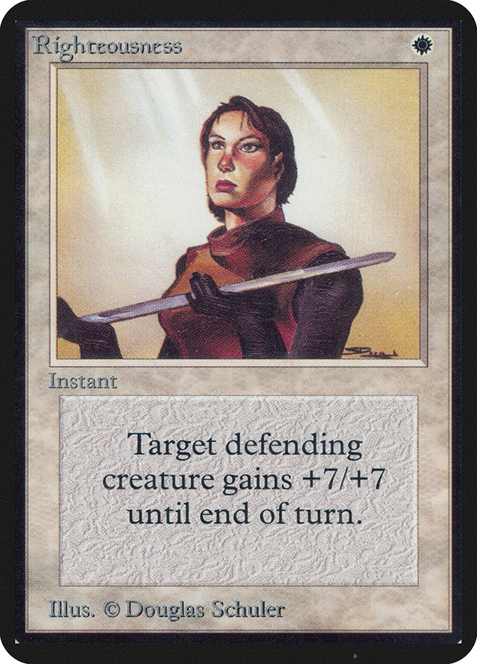 Righteousness [Alpha Edition] MTG Single Magic: The Gathering    | Red Claw Gaming