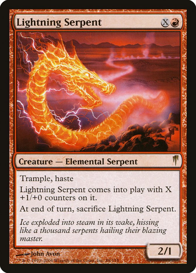 Lightning Serpent [Coldsnap] MTG Single Magic: The Gathering    | Red Claw Gaming