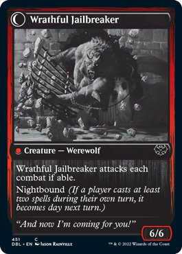 Weary Prisoner // Wrathful Jailbreaker [Innistrad: Double Feature] MTG Single Magic: The Gathering    | Red Claw Gaming