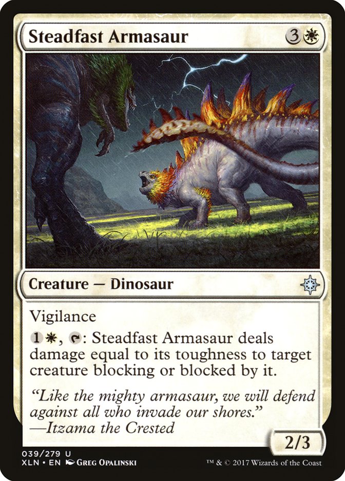 Steadfast Armasaur [Ixalan] MTG Single Magic: The Gathering    | Red Claw Gaming