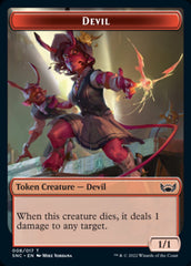 Devil // Wizard Double-Sided Token [Streets of New Capenna Tokens] MTG Single Magic: The Gathering    | Red Claw Gaming