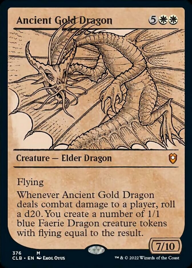 Ancient Gold Dragon (Showcase) [Commander Legends: Battle for Baldur's Gate] MTG Single Magic: The Gathering    | Red Claw Gaming