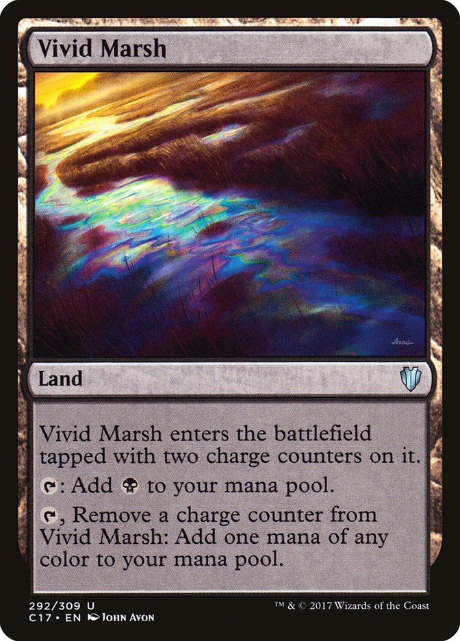 Vivid Marsh [Commander 2017] MTG Single Magic: The Gathering    | Red Claw Gaming