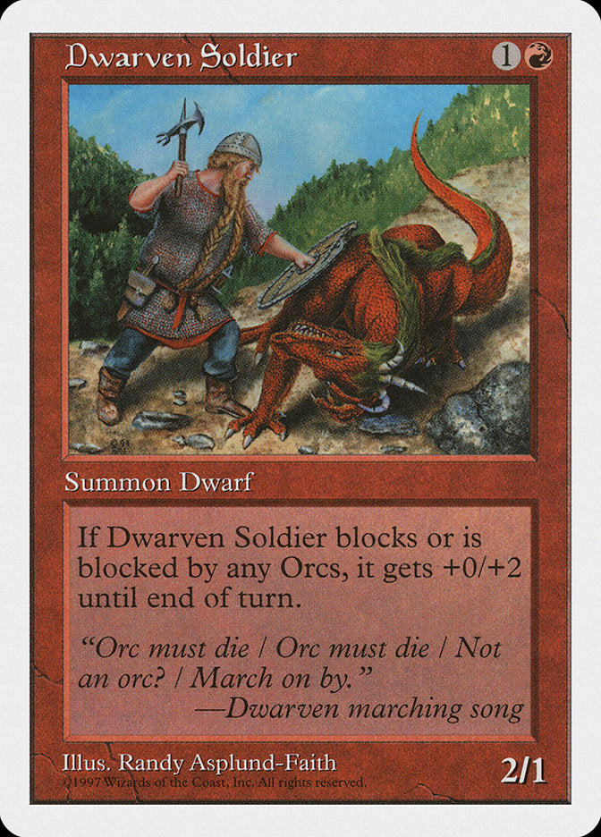Dwarven Soldier [Fifth Edition] MTG Single Magic: The Gathering    | Red Claw Gaming
