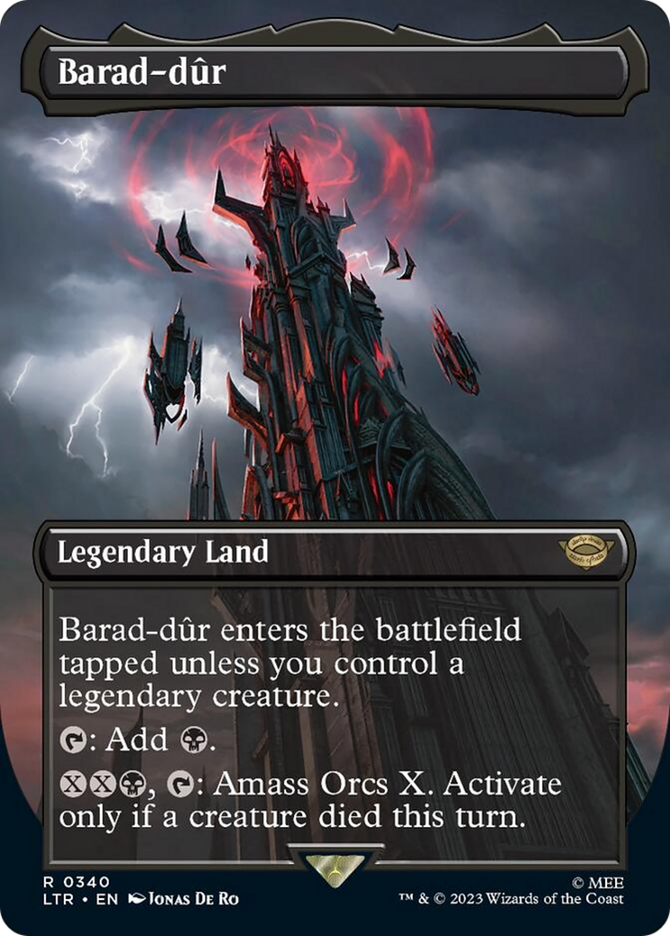 Barad-dur (Borderless Alternate Art) (340) [The Lord of the Rings: Tales of Middle-Earth] MTG Single Magic: The Gathering    | Red Claw Gaming