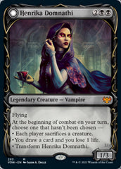 Henrika Domnathi // Henrika, Infernal Seer (Showcase Fang Frame) [Innistrad: Crimson Vow] MTG Single Magic: The Gathering    | Red Claw Gaming