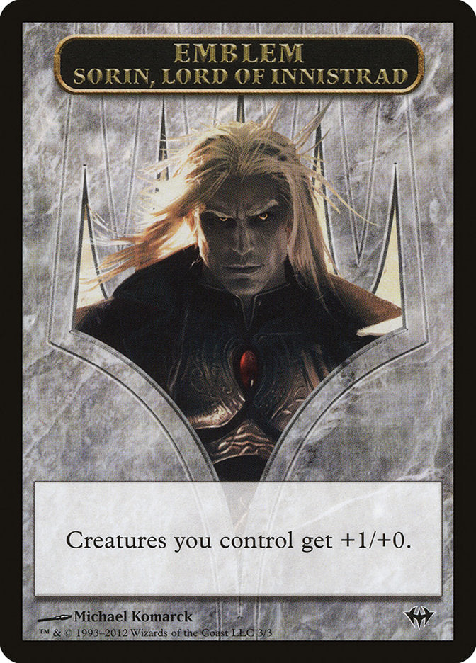 Sorin, Lord of Innistrad Emblem [Dark Ascension Tokens] MTG Single Magic: The Gathering    | Red Claw Gaming