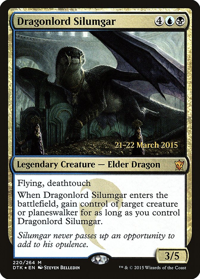 Dragonlord Silumgar [Dragons of Tarkir Prerelease Promos] MTG Single Magic: The Gathering    | Red Claw Gaming