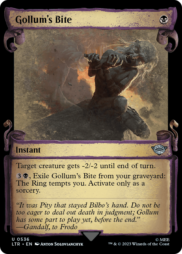 Gollum's Bite [The Lord of the Rings: Tales of Middle-Earth Showcase Scrolls] MTG Single Magic: The Gathering    | Red Claw Gaming