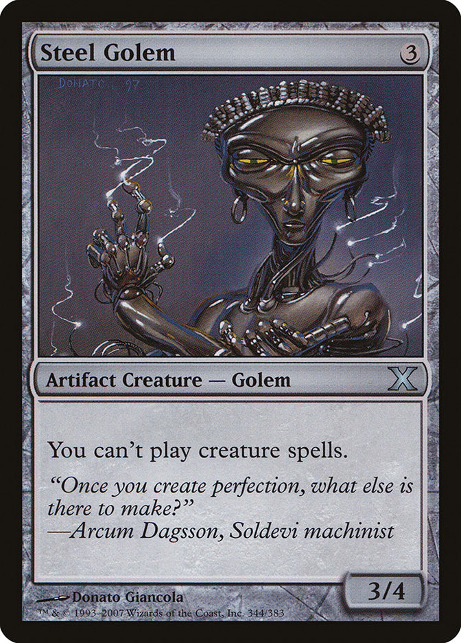 Steel Golem [Tenth Edition] MTG Single Magic: The Gathering    | Red Claw Gaming