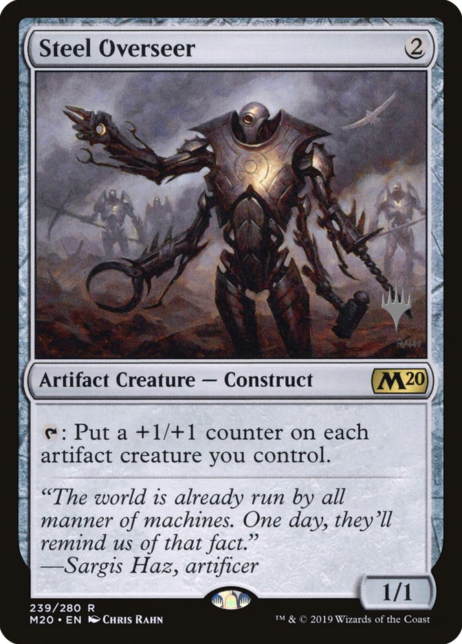Steel Overseer (Promo Pack) [Core Set 2020 Promos] MTG Single Magic: The Gathering    | Red Claw Gaming