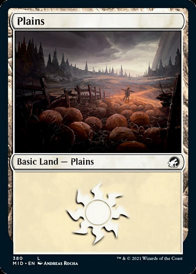 Plains (380) [Innistrad: Midnight Hunt] MTG Single Magic: The Gathering    | Red Claw Gaming