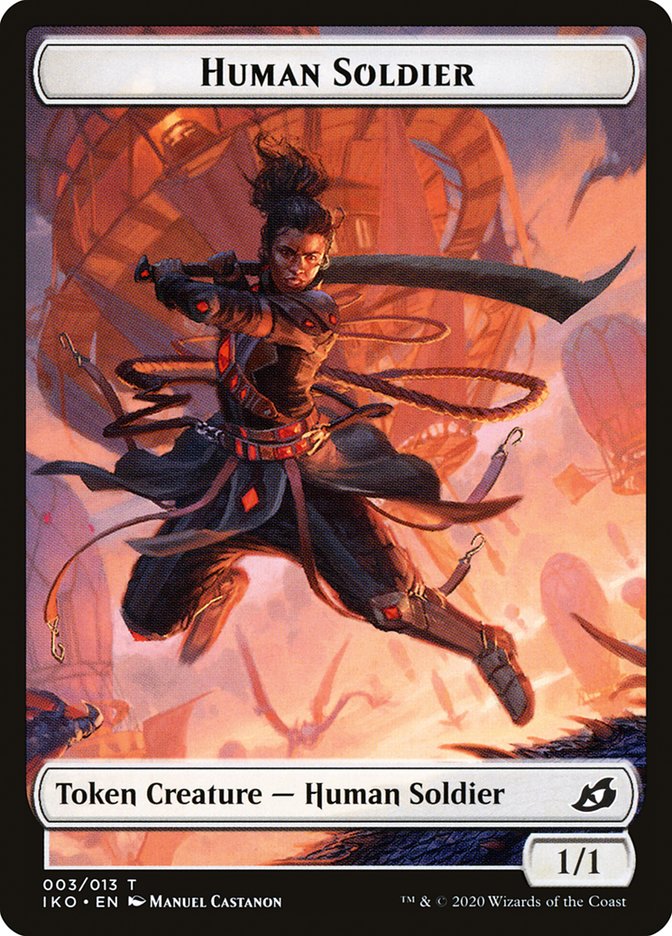 Human Soldier Token (003/013) [Ikoria: Lair of Behemoths Tokens] MTG Single Magic: The Gathering    | Red Claw Gaming