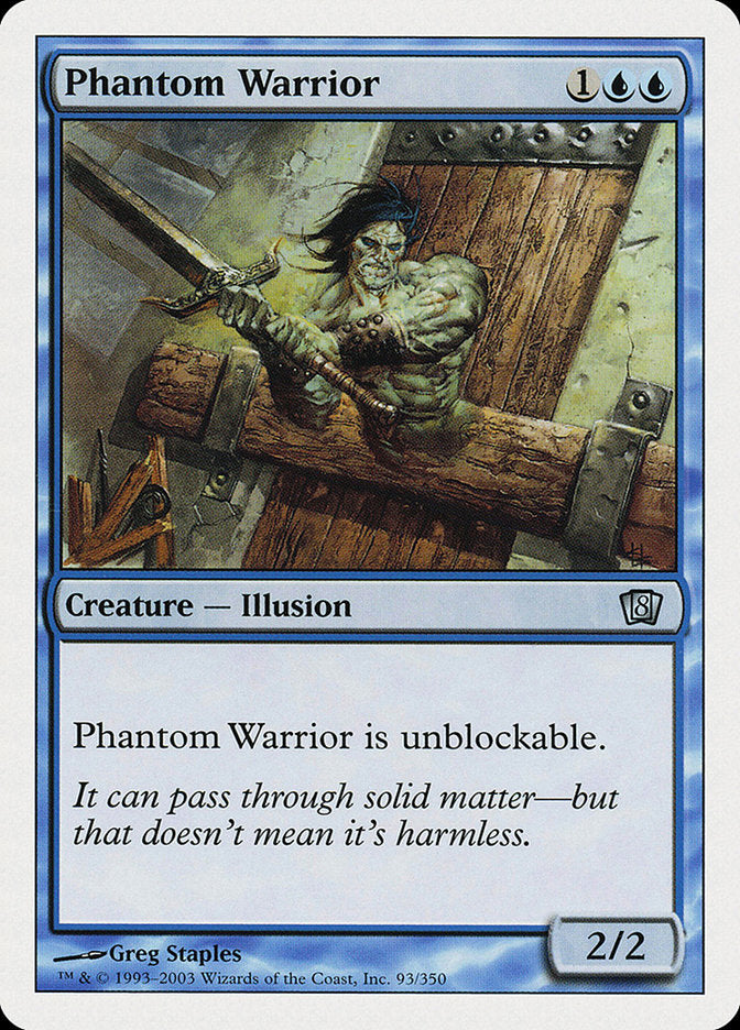Phantom Warrior [Eighth Edition] MTG Single Magic: The Gathering    | Red Claw Gaming