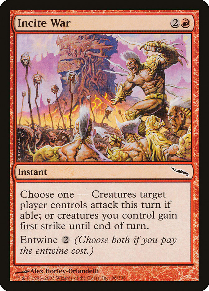 Incite War [Mirrodin] MTG Single Magic: The Gathering    | Red Claw Gaming