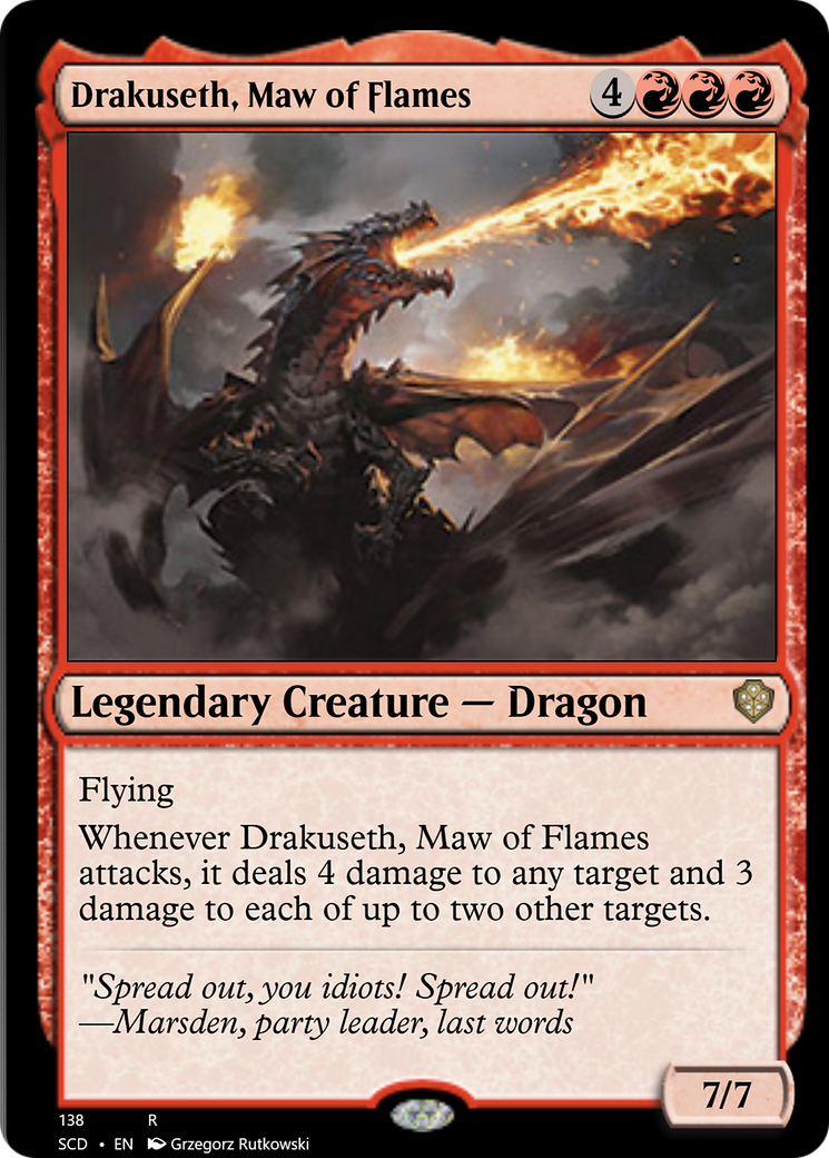 Drakuseth, Maw of Flames [Starter Commander Decks] MTG Single Magic: The Gathering    | Red Claw Gaming