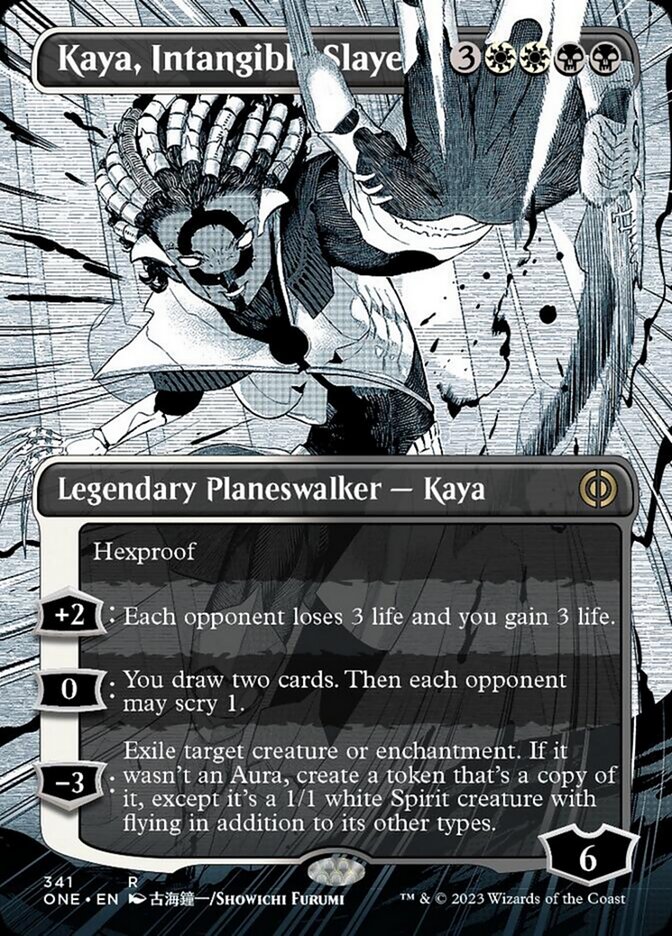 Kaya, Intangible Slayer (Borderless Manga) [Phyrexia: All Will Be One] MTG Single Magic: The Gathering    | Red Claw Gaming