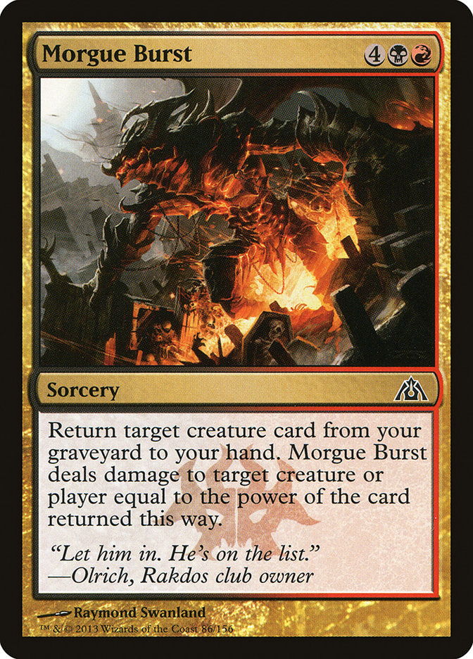 Morgue Burst [Dragon's Maze] MTG Single Magic: The Gathering    | Red Claw Gaming
