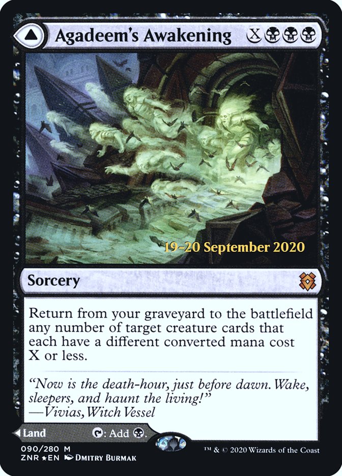 Agadeem's Awakening // Agadeem, the Undercrypt [Zendikar Rising Prerelease Promos] MTG Single Magic: The Gathering    | Red Claw Gaming