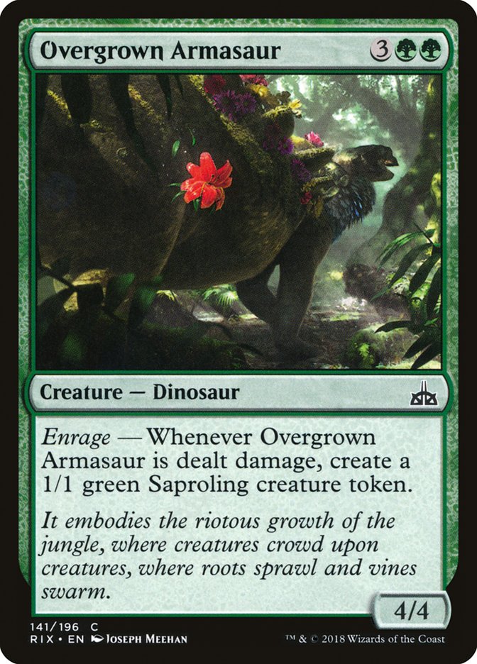 Overgrown Armasaur [Rivals of Ixalan] MTG Single Magic: The Gathering    | Red Claw Gaming