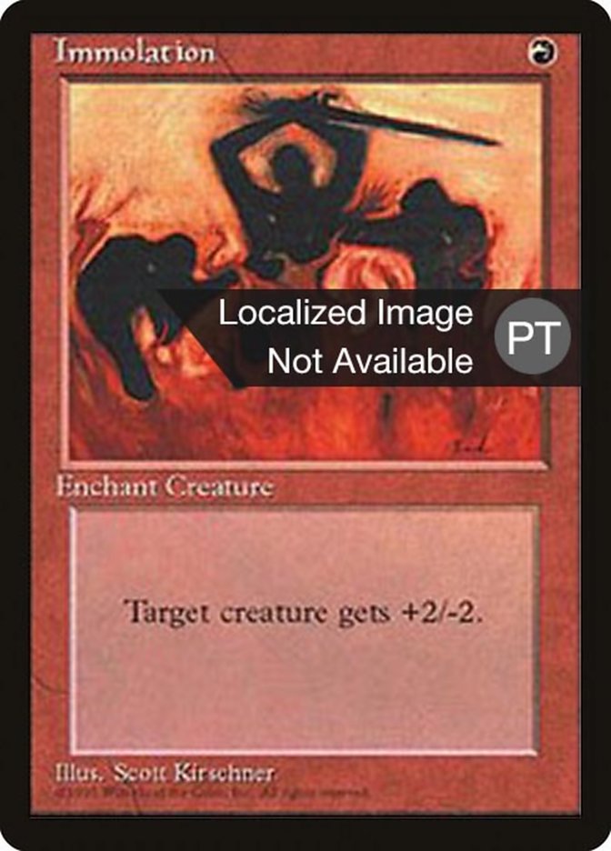 Immolation [Fourth Edition (Foreign Black Border)] MTG Single Magic: The Gathering    | Red Claw Gaming