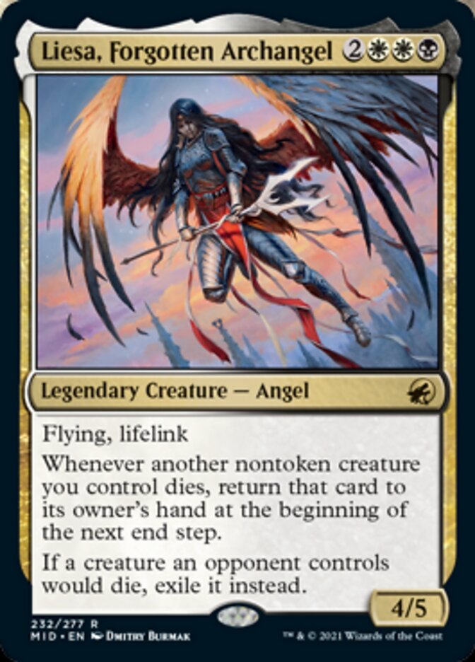 Liesa, Forgotten Archangel [Innistrad: Midnight Hunt] MTG Single Magic: The Gathering    | Red Claw Gaming