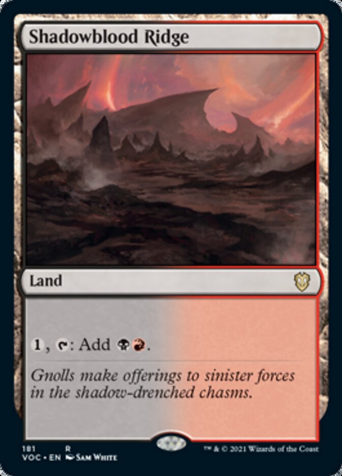 Shadowblood Ridge [Innistrad: Crimson Vow Commander] MTG Single Magic: The Gathering    | Red Claw Gaming